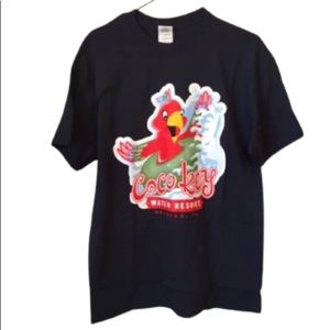 Navy Blue Graphic Parrot T-shirt Coco Key medium unisex